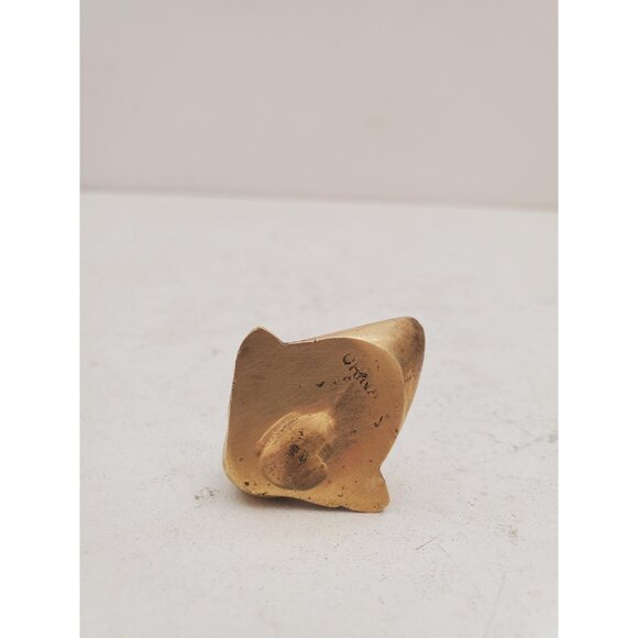 Vintage Brass Duck, Mid Century Home Decor, Woodland Creature, Brass Figurine, - Picture 6 of 10